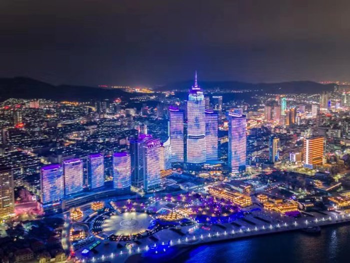 烟台市区2019春节期间景观亮化精彩绽放